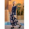 imageGORLYA Girls Short Sleeve Patchwork Floral Print Loose Casual Long Maxi Dress with Pockets for 412 Years KidsNavy Print  Long Sleeve