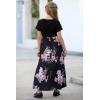 imageGORLYA Girls Short Sleeve Patchwork Floral Print Loose Casual Long Maxi Dress with Pockets for 412 Years KidsPink Flower