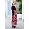 imageGORLYA Girls Short Sleeve Patchwork Floral Print Loose Casual Long Maxi Dress with Pockets for 412 Years KidsPink Print  Long Sleeve