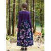 imageGORLYA Girls Short Sleeve Patchwork Floral Print Loose Casual Long Maxi Dress with Pockets for 412 Years KidsPurple Print  Long Sleeve