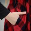 imageGORLYA Girls Short Sleeve Patchwork Floral Print Loose Casual Long Maxi Dress with Pockets for 412 Years KidsRed Plaidlong Sleeve