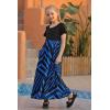 imageGORLYA Girls Short Sleeve Patchwork Floral Print Loose Casual Long Maxi Dress with Pockets for 412 Years KidsRoyal Blue Print