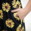 imageGORLYA Girls Short Sleeve Patchwork Floral Print Loose Casual Long Maxi Dress with Pockets for 412 Years KidsYellow Flower
