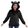 imageGORLYA Girls Long Sleeve Casual Cute Teddy Bear Hooded Sweatshirt Plush Pullover Tops for 414TBlack