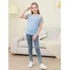 imageGORLYA 2 Pack Girls Contrast Raglan Sleeve TShirt Casual Simple Basic Tee Tops with Pocket for 816YBlackblue