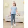 imageGORLYA 2 Pack Girls Contrast Raglan Sleeve TShirt Casual Simple Basic Tee Tops with Pocket for 816YBlackblue