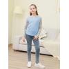 imageGORLYA 2 Pack Girls Contrast Raglan Sleeve TShirt Casual Simple Basic Tee Tops with Pocket for 816YBlackblue Long Sleeve