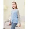 imageGORLYA 2 Pack Girls Contrast Raglan Sleeve TShirt Casual Simple Basic Tee Tops with Pocket for 816YBlackblue Long Sleeve