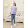 imageGORLYA 2 Pack Girls Contrast Raglan Sleeve TShirt Casual Simple Basic Tee Tops with Pocket for 816YGreenmauve