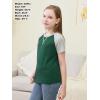 imageGORLYA 2 Pack Girls Contrast Raglan Sleeve TShirt Casual Simple Basic Tee Tops with Pocket for 816YGreenmauve
