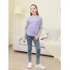 imageGORLYA 2 Pack Girls Contrast Raglan Sleeve TShirt Casual Simple Basic Tee Tops with Pocket for 816YGreenmauve Long Sleeve