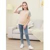 imageGORLYA 2 Pack Girls Contrast Raglan Sleeve TShirt Casual Simple Basic Tee Tops with Pocket for 816YNavyyellow