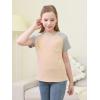 imageGORLYA 2 Pack Girls Contrast Raglan Sleeve TShirt Casual Simple Basic Tee Tops with Pocket for 816YNavyyellow