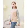 imageGORLYA 2 Pack Girls Contrast Raglan Sleeve TShirt Casual Simple Basic Tee Tops with Pocket for 816YNavyyellow Long Sleeve