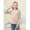 imageGORLYA 2 Pack Girls Contrast Raglan Sleeve TShirt Casual Simple Basic Tee Tops with Pocket for 816YNavyyellow Long Sleeve