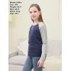 imageGORLYA 2 Pack Girls Contrast Raglan Sleeve TShirt Casual Simple Basic Tee Tops with Pocket for 816YNavyyellow Long Sleeve