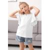 imageGORLYA Girls Tunic Butterfly Sleeve Tops Casual Solid TShirt Blouse for 414T Kids