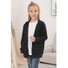 imageGORLYA Girls Hoodie Sweatshirt Solid Full Zip Jacket Casual Classic Tops for 414TBlack