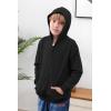 imageGORLYA Girls Hoodie Sweatshirt Solid Full Zip Jacket Casual Classic Tops for 414TBlack