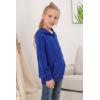 imageGORLYA Girls Hoodie Sweatshirt Solid Full Zip Jacket Casual Classic Tops for 414TBlue
