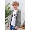 imageGORLYA Girls Hoodie Sweatshirt Solid Full Zip Jacket Casual Classic Tops for 414TGray