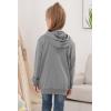 imageGORLYA Girls Hoodie Sweatshirt Solid Full Zip Jacket Casual Classic Tops for 414TGray