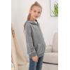 imageGORLYA Girls Hoodie Sweatshirt Solid Full Zip Jacket Casual Classic Tops for 414TGray