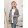 imageGORLYA Girls Hoodie Sweatshirt Solid Full Zip Jacket Casual Classic Tops for 414TGray