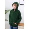 imageGORLYA Girls Hoodie Sweatshirt Solid Full Zip Jacket Casual Classic Tops for 414TGreen