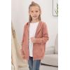 imageGORLYA Girls Hoodie Sweatshirt Solid Full Zip Jacket Casual Classic Tops for 414TPink