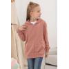 imageGORLYA Girls Hoodie Sweatshirt Solid Full Zip Jacket Casual Classic Tops for 414TPink