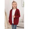 imageGORLYA Girls Hoodie Sweatshirt Solid Full Zip Jacket Casual Classic Tops for 414TWine Red