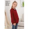 imageGORLYA Girls Hoodie Sweatshirt Solid Full Zip Jacket Casual Classic Tops for 414TWine Red