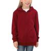 imageGORLYA Girls Hoodie Sweatshirt Solid Full Zip Jacket Casual Classic Tops for 414TWine Red