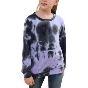 image:imageGORLYA Girls Pullover Tops Cute Cartoon Graphic Print Sweatshirt Clothes for 414 Years Kids GOR105945YPurple ZR